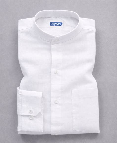 Classic White Pure Linen Shirt for Men Elegant Casual Formal Wear ...
