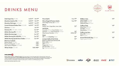 Food and Beverage at the Emirates | Emirates Stadium | News | Arsenal.com