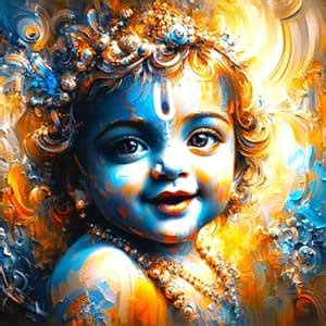 SKAISTA Cute Baby Krishna Poster Hindu God For Room Decoration Pregnant ...