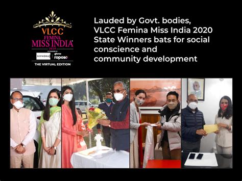 Lauded by Govt. bodies, VLCC Femina Miss India 2020 State Winners bat ...