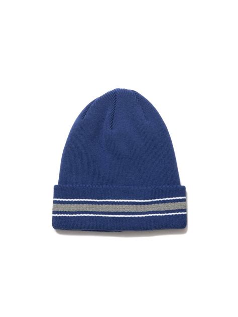 Dry Tech Border Big Cuffed Beanie - Navy - | HANGOUT