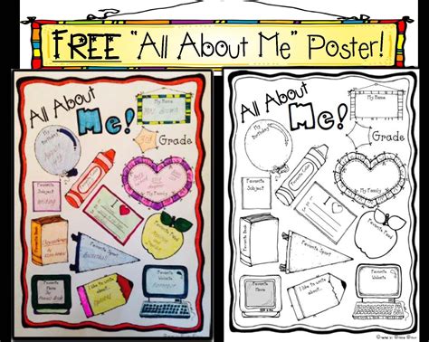 All About Me Poster Ideas Kindergarten