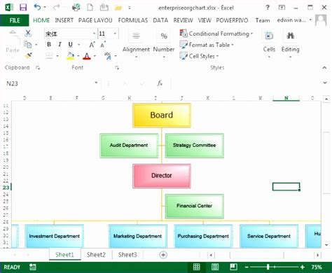 Image result for Organization Chart Example Excel