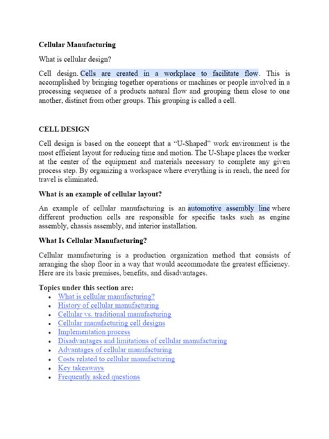 Image result for Contoh Cellular Manufacturing System