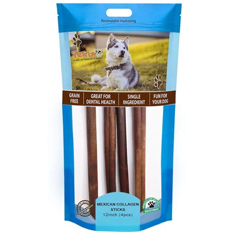 Petrix Mexican Collagen Sticks 12 inch Dog Chew Sticks Treats- 4 Pcs ...