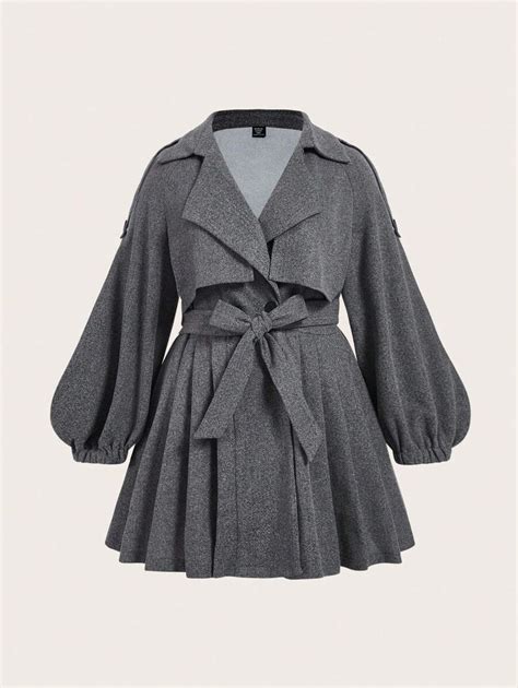 Sweetra Damen Große Größen Jacke aus Wolle in Unifarbe mit Kragen ...