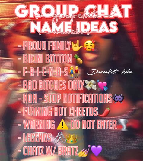 Group Chat Name Ideas | Group chat names, Funny group chat names, Names ...