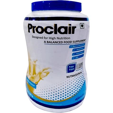 Proclair Vanilla Flav Powder 400g Price, Uses, Side Effects ...