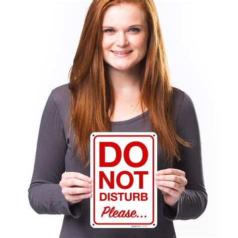 Buy Do Not Disturb Please Sign, 10x7 Inches, Rust Free .040 Aluminum ...