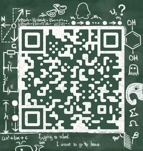 黑板 学校 开学 数学 物理 化学 几何 学生 教育 框框二维码 QQ风格二维码二维码模板 源代码设计二维码创意模板 -设计号