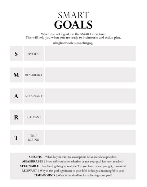 Smart Goals For Social Workers The Best SMART Goals Template: Achieve