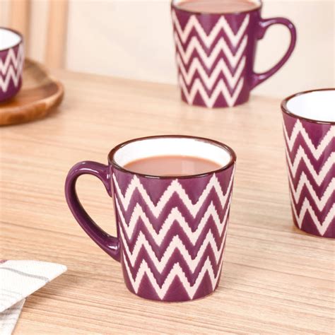 Oscilla Tea Cup Set Of 6 Purple 250ml Online - Premium Tea Cup | Nestasia