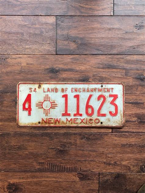 License Plate New Mexico 1955, Vintage New Mexico License Plate 1955 ...