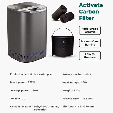 Kitchen Electric Compost Trash Can, Food Cycler with Philippines | Ubuy