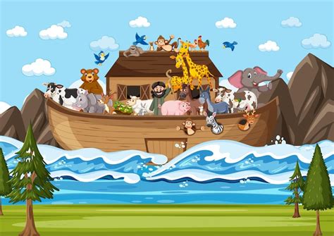Noahs ark cartoon Images - Free Download on Freepik