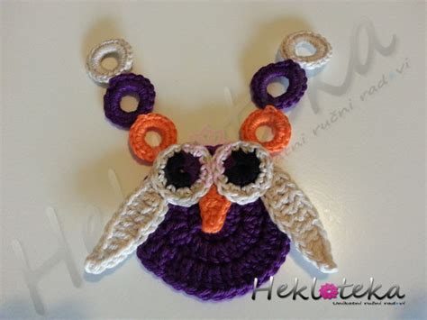 Ogrlice: Heklana ogrlica SOVA 3