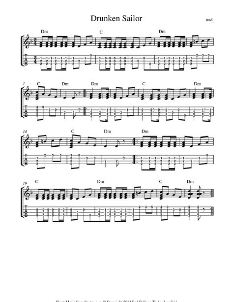 What Shall We Do With a Drunken Sailor Sheet music for Ukulele - 8notes.com
