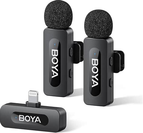 BOYA BY-V2 2.4 ghz Omnidirectional Wireless Microphone System with 2 ...