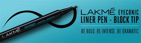 Buy LAKMÉ Eyeconic Matte Black Eye Liner Pen Block Tip, Water Resistant ...