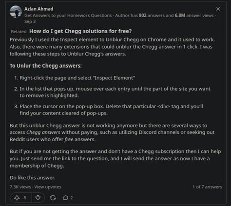 Image result for See Chegg Answer Using Inspect