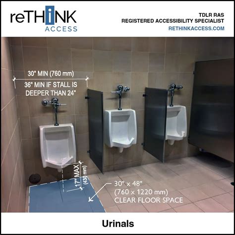 Urinal Spacing Dimensions