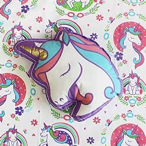 Buy Silverlinen Unicorn 100% Cotton Shape Cushion for Kids Room for ...