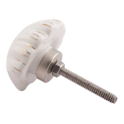 White Sea Shell Ceramic Drawer Knob