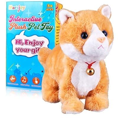 Marsjoy White Plush Cat Stuffed Animal Interactive Cat India | Ubuy