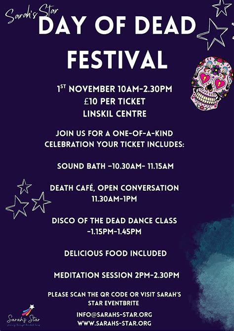 Day of Dead Festival - Sarahs Star Charity Day, Linskill Centre ...