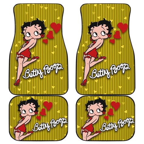 Betty Boop Car Floor Mats | Cartoon Betty Boop Hearts Car Floor Mats ...