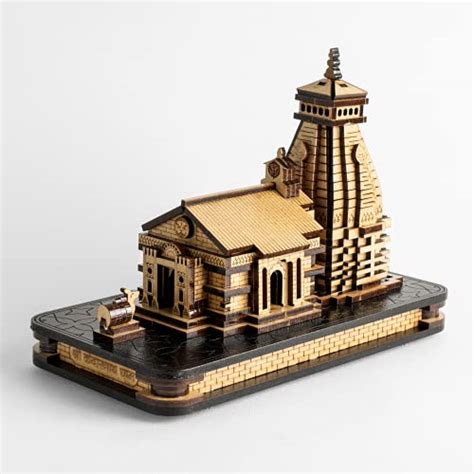 Buy Sharda Graphics - Kedarnath Temple Wooden Miniature, Kedarnath ...