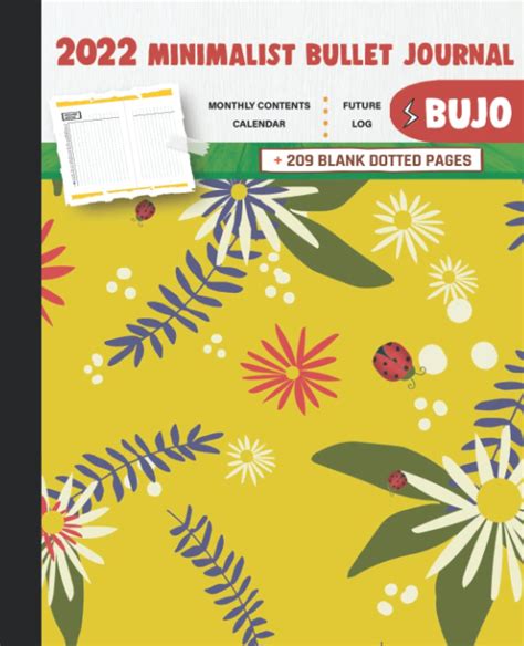 Buy 2022 Minimalist Bullet Journal / BUJO with Ladybug With Different ...