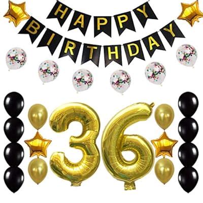36th Birthday Decorations Party Supplies Happy 36th India | Ubuy