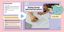 ESL Writing Formal and Informal Letters [Adults, B1-B2]