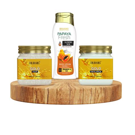 Buy DR.RASHEL Gold Scrub & Gold Face Pack (380 ml each) Pack of 2 ...