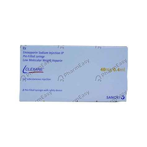 Clexane 40 MG Solution For Injection (0.4): Uses, Side Effects, Price ...