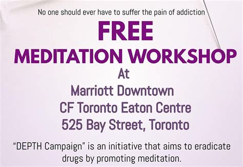 FREE Meditation Workshop in Toronto, Marriott Downtown at CF Toronto ...
