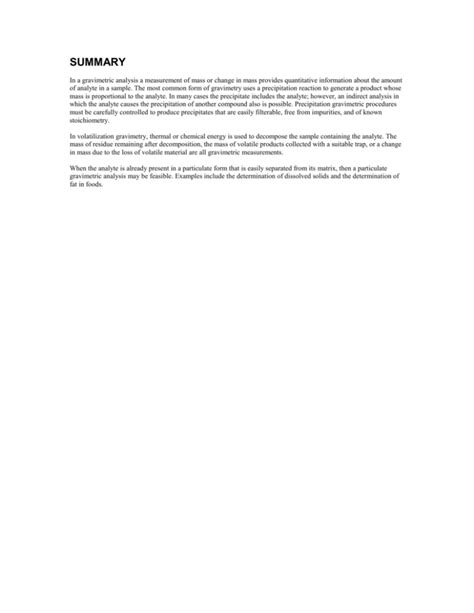 Image result for Summary Report Example
