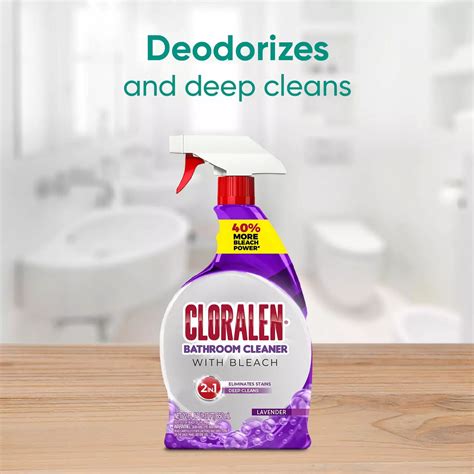 Cloralen Bathroom Cleaner with Bleach Spray - Lavender Scent - Shop All ...