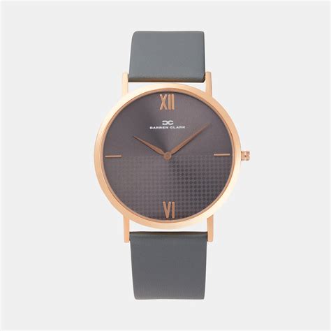 Men Quartz Grey Dial Analog Leather Watch 1005T-L0315 – Darren Clark