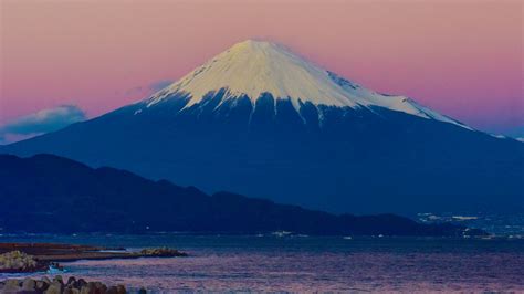Wallpaper mountain, volcano, beach, landscape, fuji, japan hd, picture ...