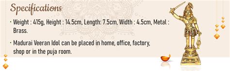 Buy Aalayam Selveer Madurai Veeran Silai Brass | Madurai Veeran Idol ...