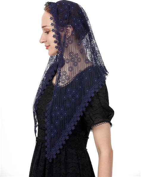 Buy Wgior Veils for Church Lace Chapel Veils Catholic Veil Triangle ...