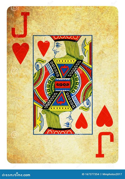 Jack Of Hearts Old Grunge Soviet Style Playing Card Stock Image ...