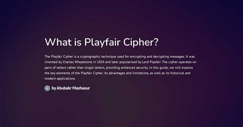 Playfair Decryption Example 的图像结果