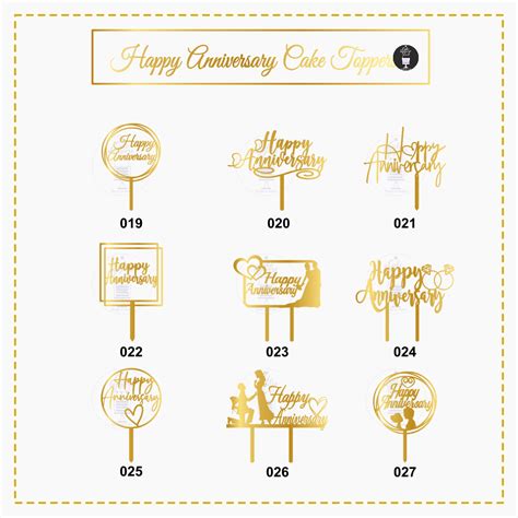 Happy Anniversary Cake Toppers Bulk Deals Medium Size – Cake Toppers India