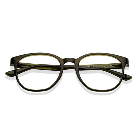 Buy Blue Block Zero Power Screen Glasses : Green Full Rim Round ...