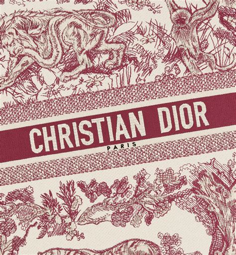 Coussin carré Toile de Jouy, bordeaux | DIOR