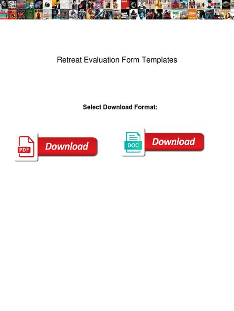 Fillable Online Retreat Evaluation Form Templates. Retreat Evaluation ...