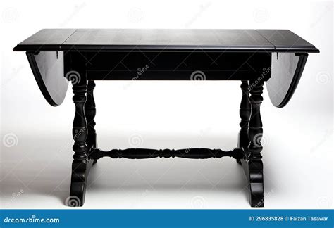 A Black Folding Table Resting on a White Background -Generative Ai ...